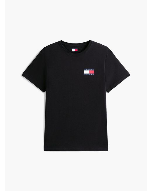 Tommy Hilfiger Black Logo Slim Jersey Crew Neck T-shirt for men