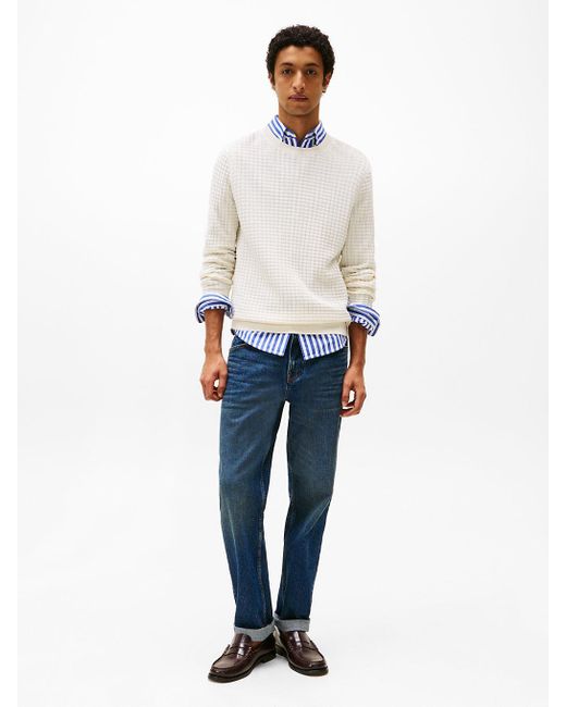 Pullover Smart Casual di Tommy Hilfiger in White da Uomo