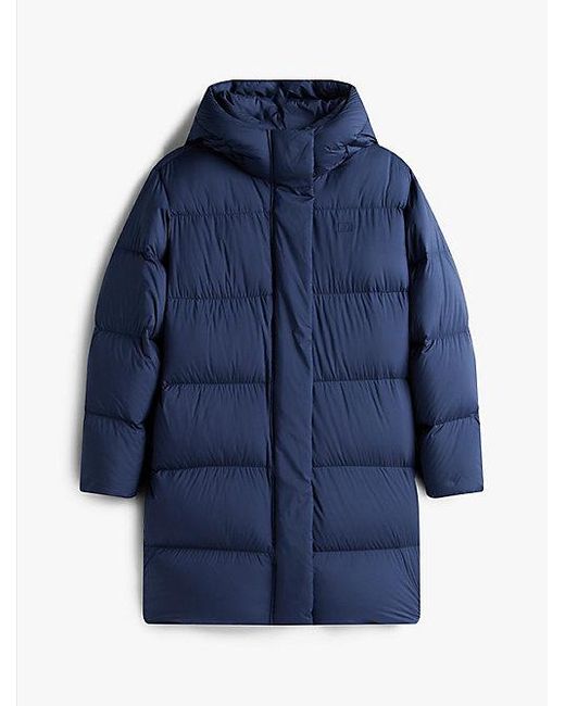 Tommy Hilfiger Waterafstotende Donsjas Met Capuchon in het Blue