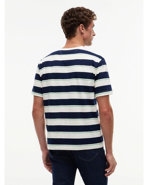 Tommy Hilfiger Blue Mixed Stripe Relaxed Jersey T-Shirt for men