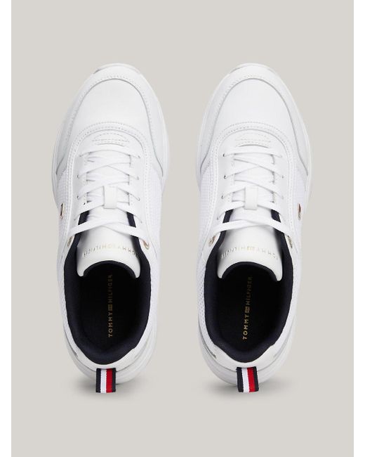 Tommy Hilfiger Metallic Chunky Leather Runner Trainers
