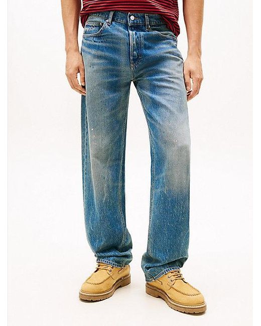 Tommy Hilfiger Jaimie Relaxed Straight Leg Jeans Mit Fade-Effekt in Blue für Herren