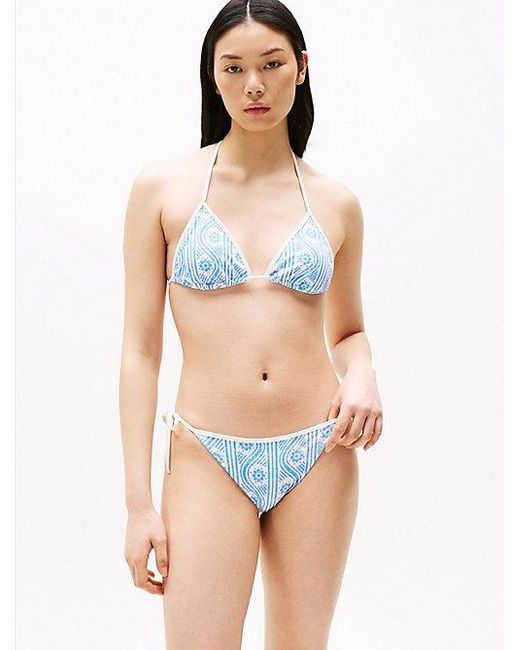 Parte Superior De Bikini Triangular Tommy Hilfiger de color Blue