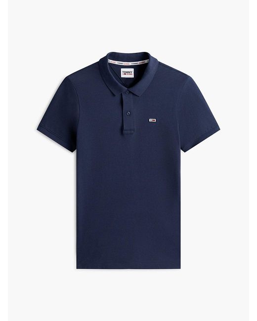 Tommy Hilfiger Blue Pure Cotton Slim Fit Polo Shirt for men