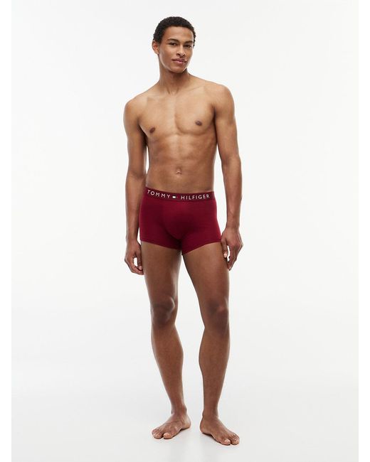 Tommy Hilfiger Blue 3-Pack Th Original Logo Waistband Trunks for men