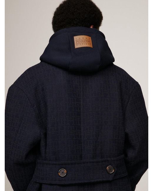 Caban oversize Tommy x Pendleton New York Stripe Tommy Hilfiger pour homme en coloris Bleu Lyst
