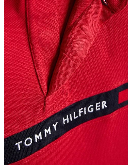 Tommy Hilfiger Red Adaptive Regular Fit Polo Shirt for men