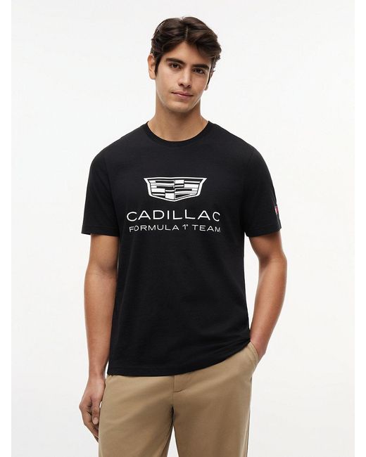 Tommy Hilfiger Black Th X Cadillac Formula 1® Team Logo T-shirt for men