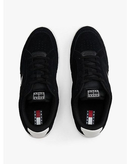 Tommy Hilfiger Suède Sneaker Met Cupsole in het White voor heren