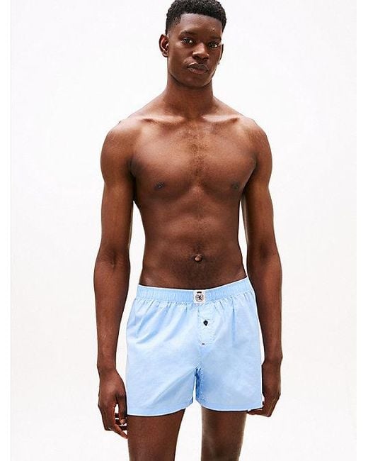Tommy Hilfiger Set Van 3 Geweven Boxershorts Met Print in het Blue voor heren
