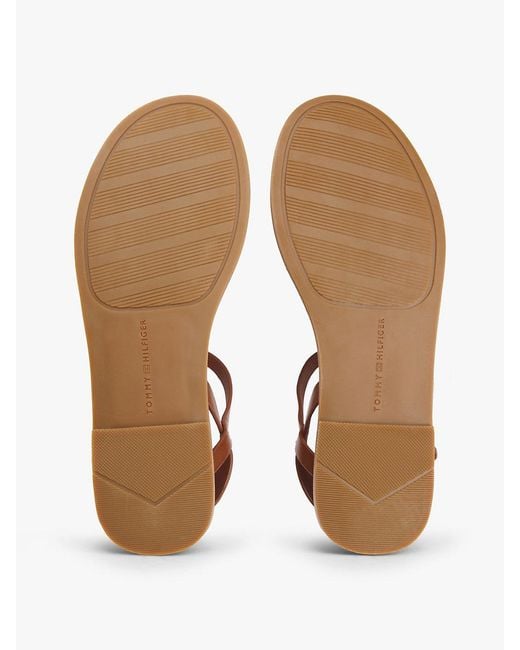 Tommy Hilfiger Multicolor Leather Th Monogram Strap Sandals