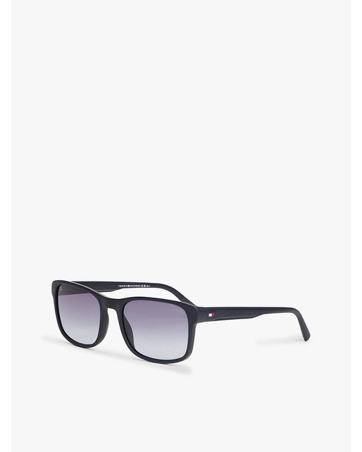 Tommy Hilfiger White Flag Rectangular Sunglasses for men