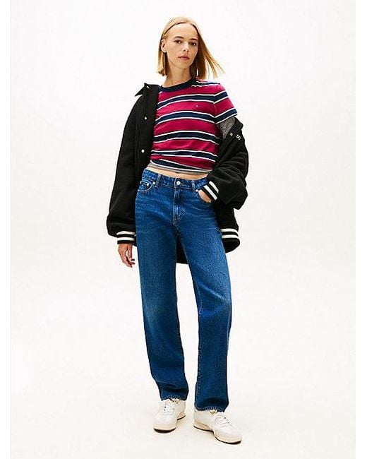 Vaqueros Slim De Talle Medio Con Pernera Recta Tommy Hilfiger de color Blue