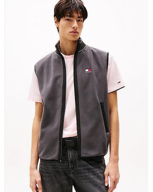 Tommy Hilfiger Polarfleece Bodywarmer Met Tommy-Badge in het Gray voor heren