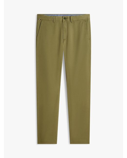 Tommy Hilfiger Green 1985 Bleecker Slim Twill Chinos for men