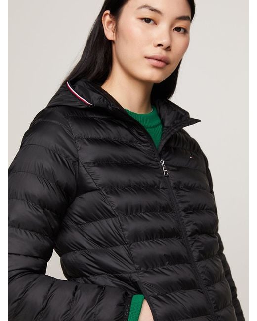 Tommy Hilfiger Black Lightweight Padded Hooded Jacket