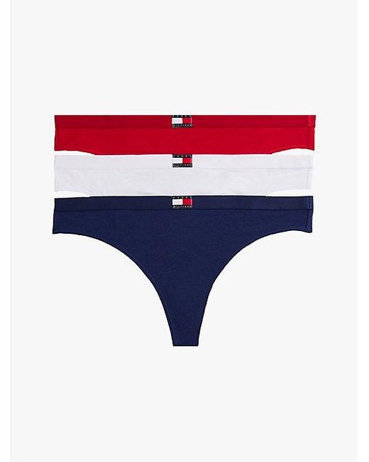 Tommy Hilfiger Set Van 3 Strings Met Heritage-Logo in het Blue