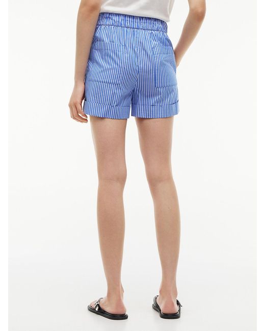Tommy Hilfiger Blue Poplin Wide Leg Shorts