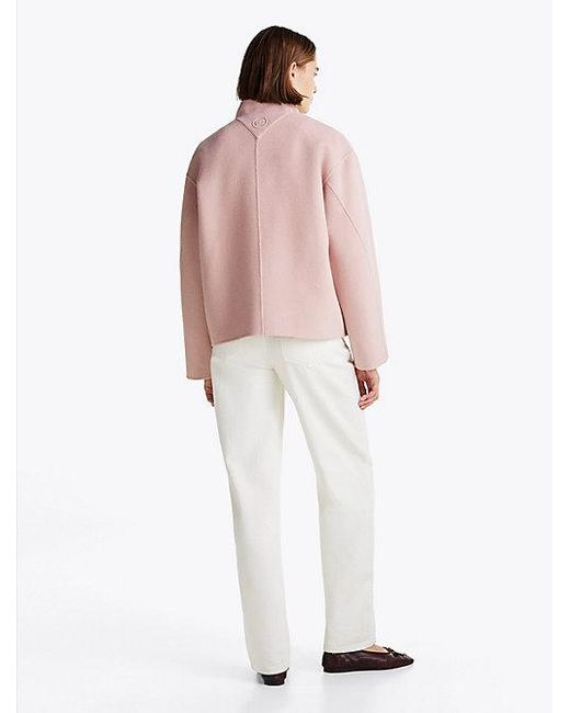Tommy Hilfiger Jack Van Wolmix Met Baseball-Hals in het Pink