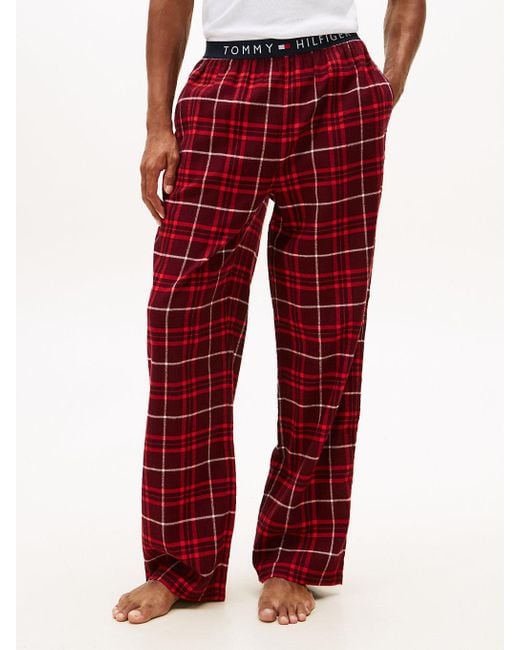 Pantaloni Pigiama Th Original di Tommy Hilfiger in Red da Uomo