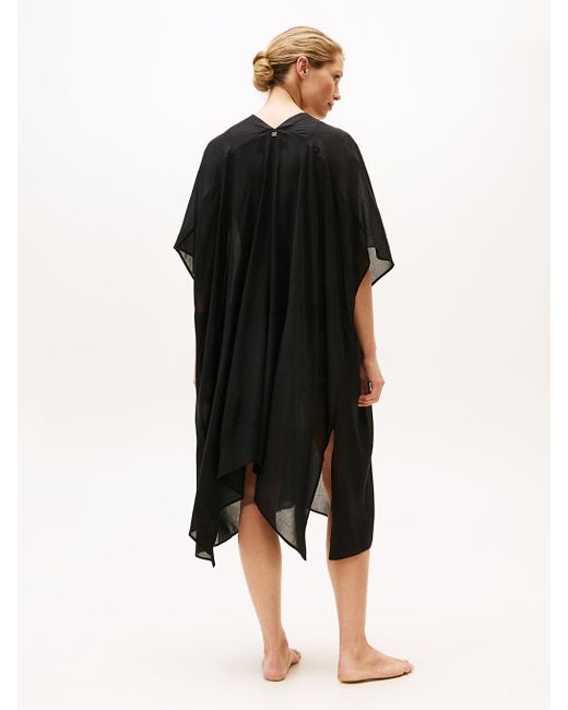 Tommy Hilfiger Black Cover-up Beach Kaftan