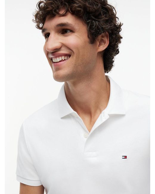 Tommy Hilfiger White Regular Fit Polo Shirt for men