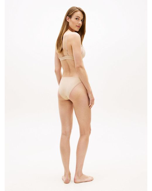 Tommy Hilfiger Natural Tonal Repeat Logo Padded Triangle Bra