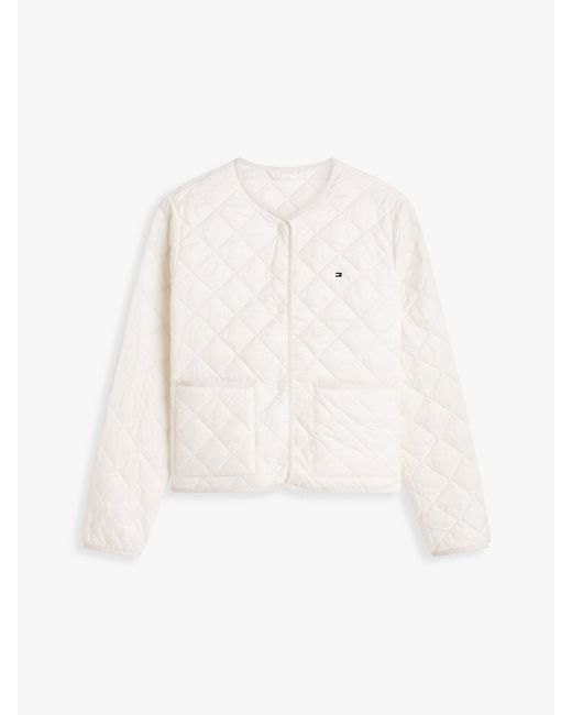 Tommy Hilfiger White Lightweight Water Repellent Quilted Padded Jacket