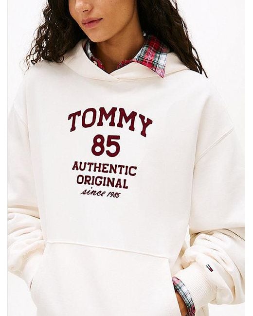 Sudadera Con Capucha 1985 Oversize Tommy Hilfiger de color White