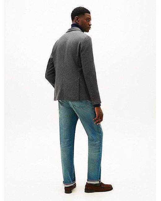 Tommy Hilfiger Smart Casual Flanellen Blazer Van Wolmix in het Gray voor heren