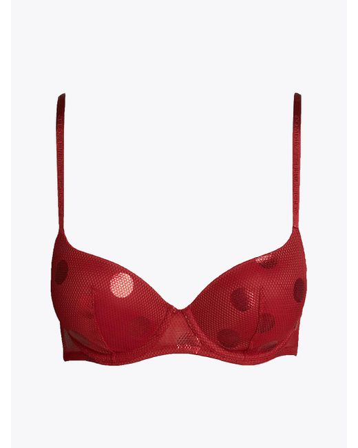 Reggiseno A Mezza Coppa di Tommy Hilfiger in Red