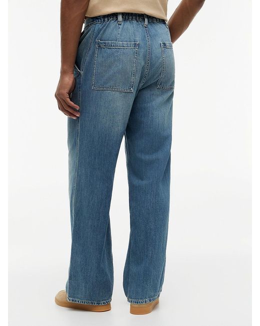 Tommy Hilfiger Blue Theo Faded Loose Jeans With Linen for men