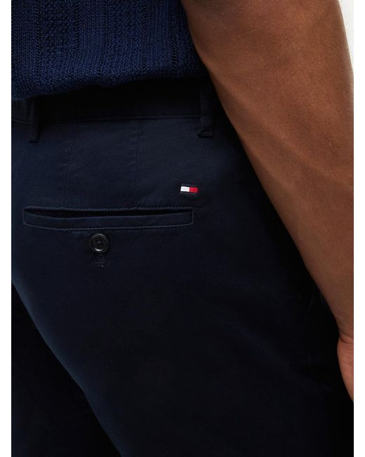 Tommy Hilfiger Gray Denton Straight Twill Chinos for men