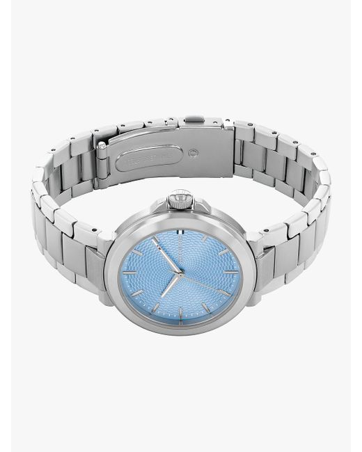 Tommy Hilfiger Blue Dial Stainless Steel Chain-link Watch