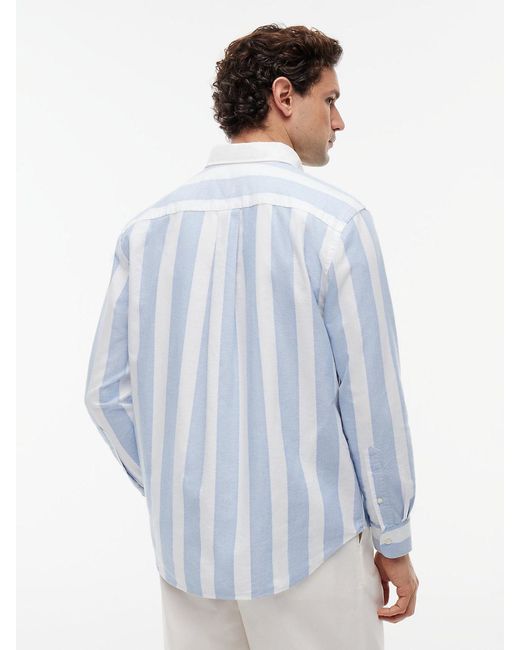 Tommy Hilfiger Blue Classic Fit Crest Embroidery Oxford Shirt for men