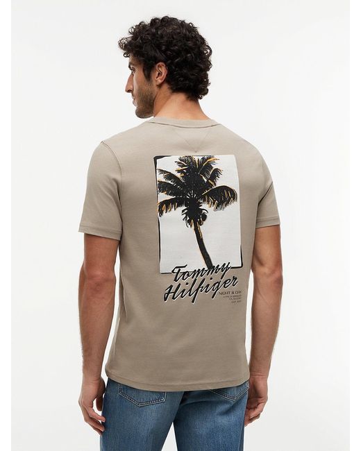 Tommy Hilfiger Blue Back Photo Print Jersey T-Shirt for men