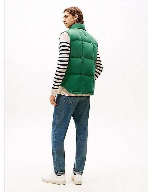 Tommy Hilfiger Waterafstotende Doorgestikte Donsbodywarmer in het Green voor heren
