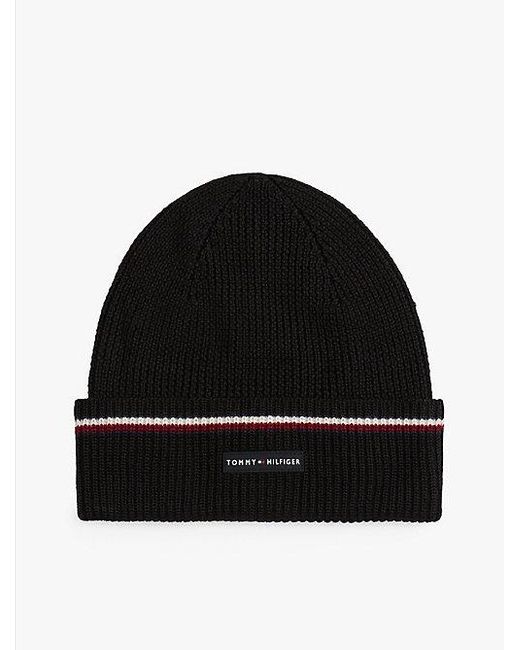 Set De Regalo De Gorro Y Bufanda Tommy Hilfiger de hombre de color Black