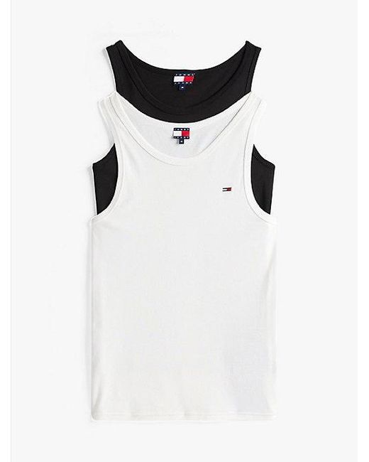Tommy Hilfiger Set Van 2 Extra Slim Fit Tanktops in het Black voor heren