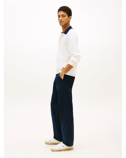 Tommy Hilfiger White Otis Regular Twill Chinos for men