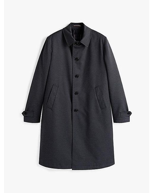 Tommy Hilfiger Gewatteerde Trenchcoat Met Pied-De-Poule-Ruit in het Blue voor heren