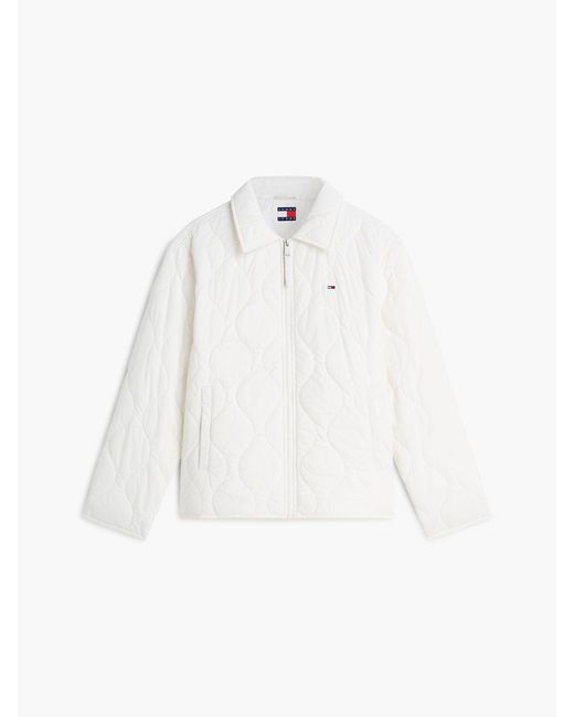 Tommy Hilfiger White Water Repellent Quilted Relaxed Jacket