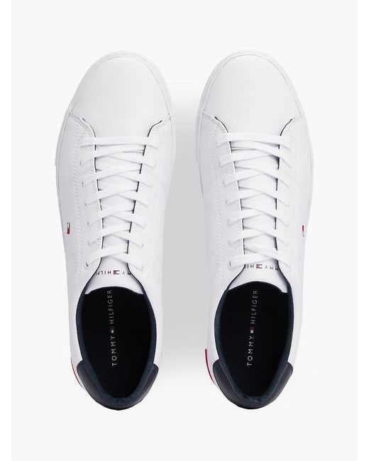 Tommy Hilfiger Natural Essential Leather Vulcanised Trainers for men