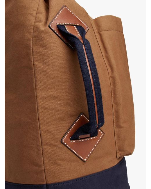 Tommy Hilfiger Brown The Runway Collection Canvas Sling Backpack for men