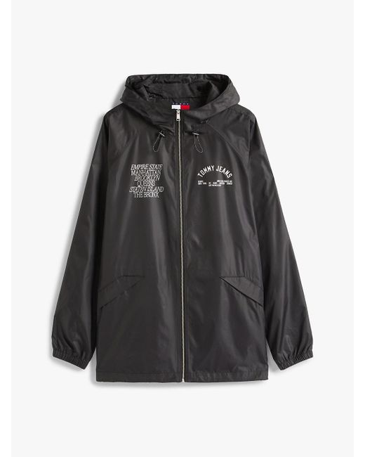 Giacca A Vento Relaxed Fit Con Logo Sul Retro di Tommy Hilfiger in Gray da Uomo