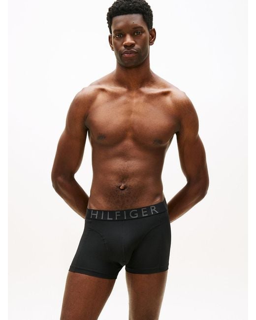 Tommy Hilfiger Blue 3-Pack Logo Waistband Cooling Microfibre Trunks for men