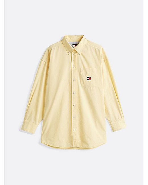 Camisa Oversize De Popelín Tommy Hilfiger de color Blue
