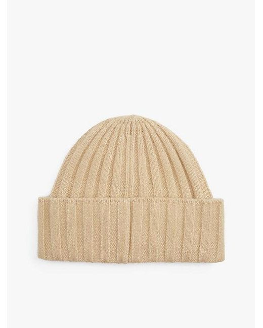 Gorro Heritage En Mezcla De Lana Con Insignia Tommy Hilfiger de color Natural