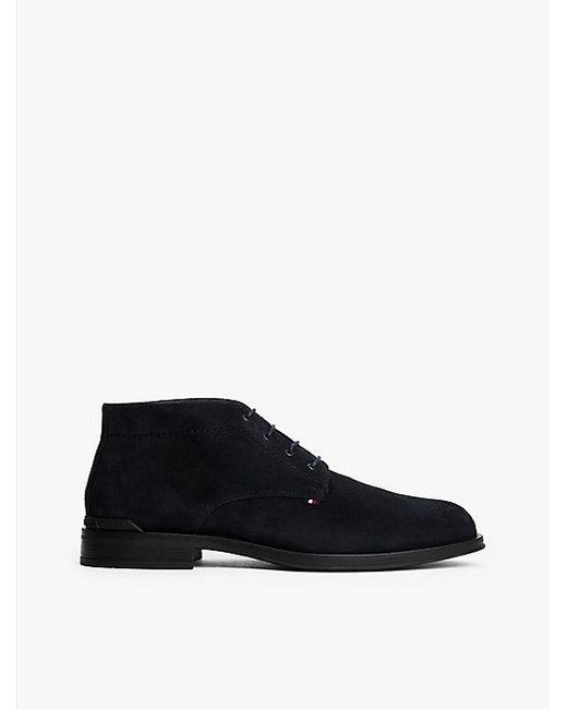Tommy Hilfiger Suède Veterboots in het Black voor heren