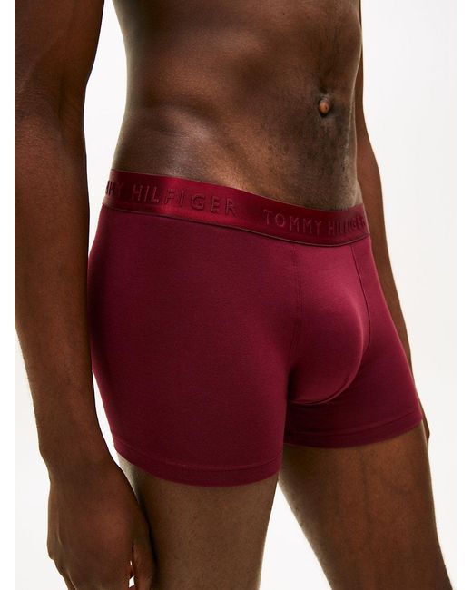Tommy Hilfiger Purple 3-Pack Everyday Luxe Tonal Logo Trunks for men